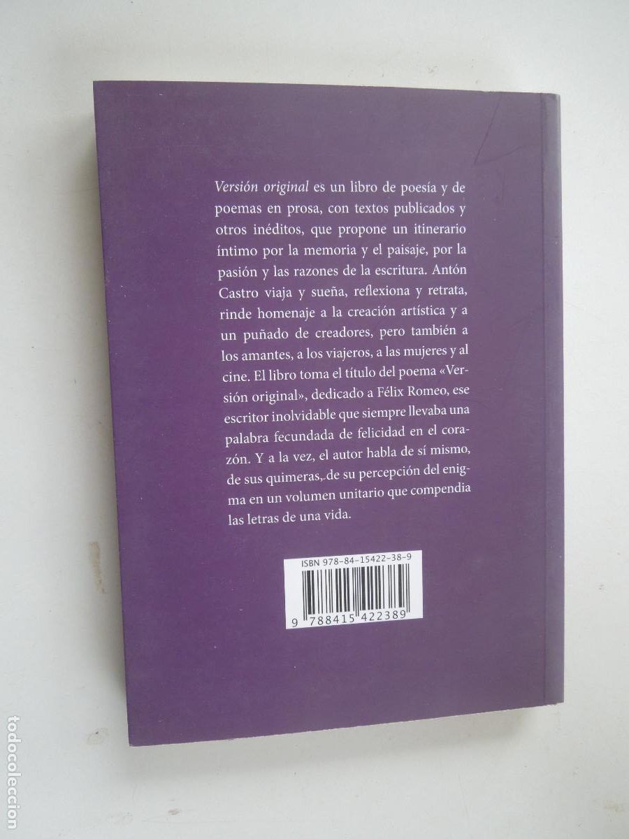 Libros de segunda mano: VERSION ORIGINAL - ANTON CASTRO - EDICIONES DE LA ISAL DE SISTOL&Aacute; -SEVILLA 2012 - INKLINGS - R&Uacute;STICA - Foto 6