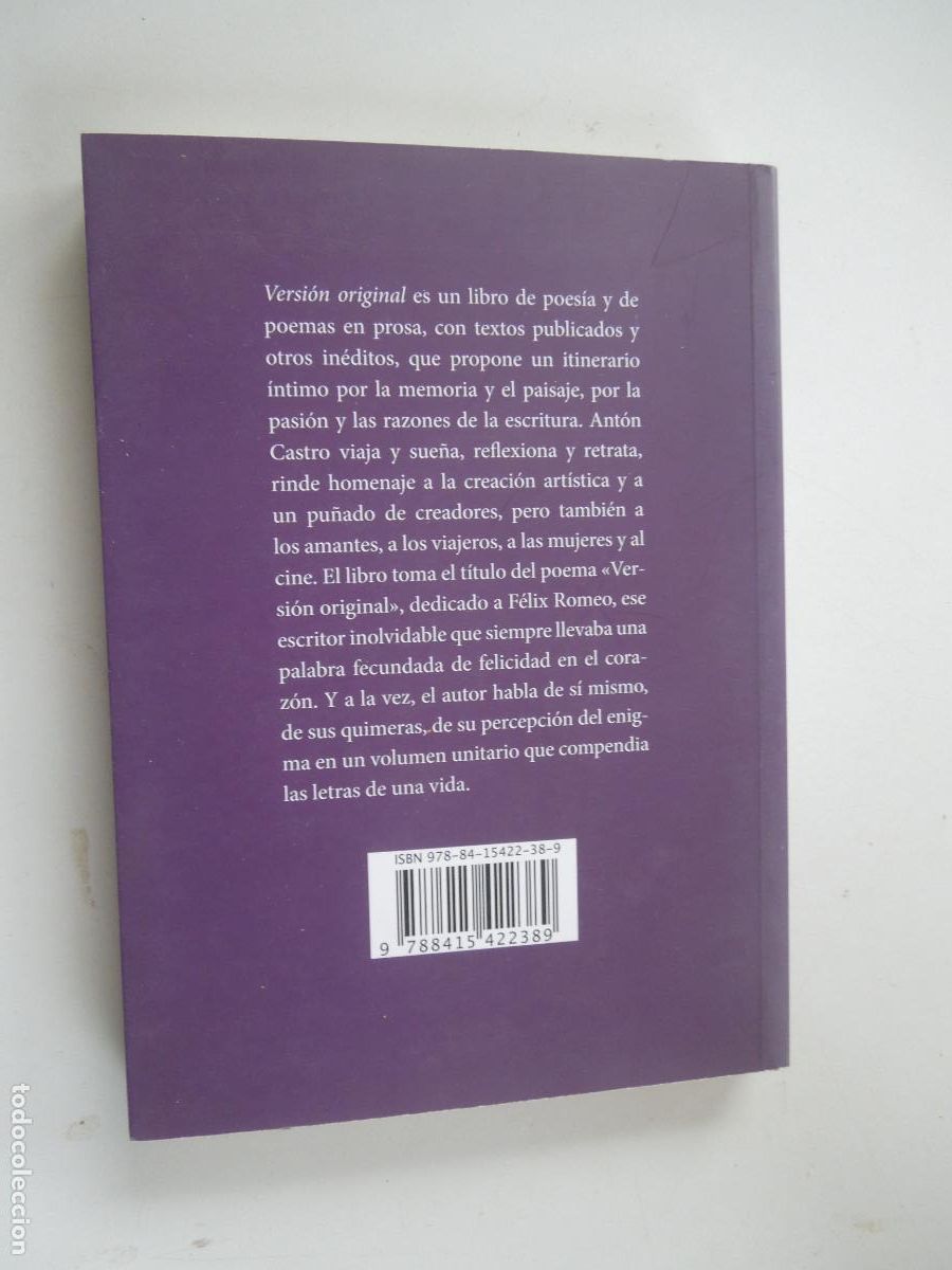 Libros de segunda mano: VERSION ORIGINAL - ANTON CASTRO - EDICIONES DE LA ISAL DE SISTOL&Aacute; -SEVILLA 2012 - INKLINGS - R&Uacute;STICA - Foto 6