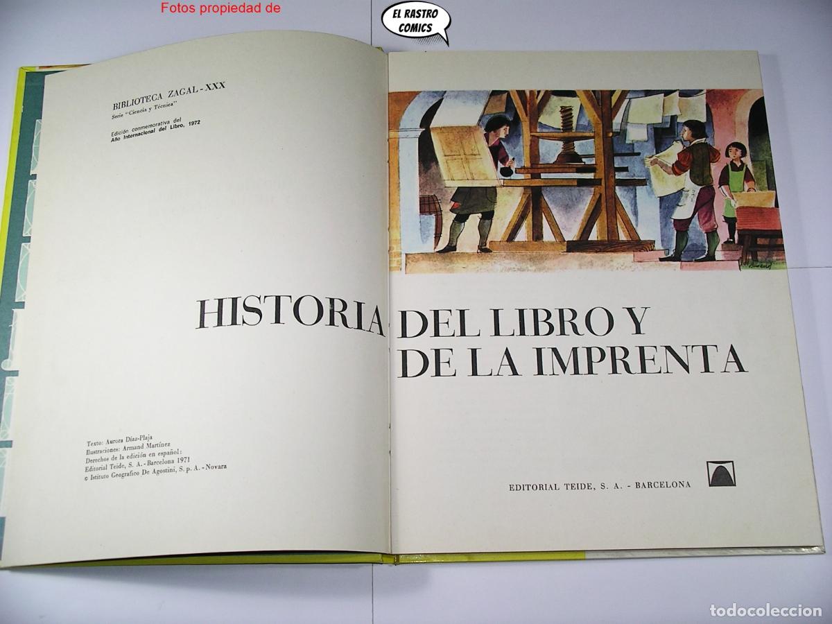 Libros de segunda mano: Historia del libro y de la imprenta, Aurora D&iacute;az, Armand Martinez, ed Teide 1971, E5 - Foto 5