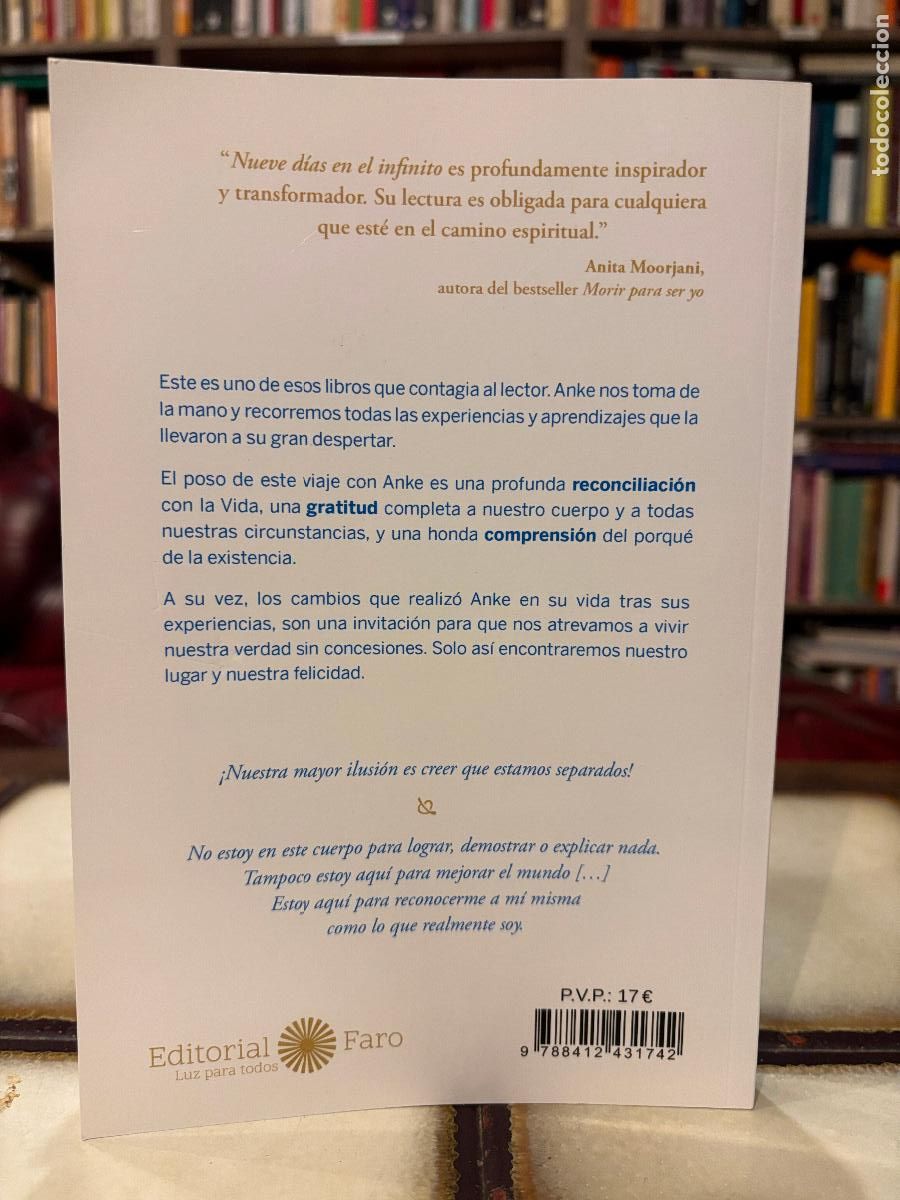 Libros de segunda mano: Nueve d&iacute;as en el infinito. Anke Evertz. - Foto 2