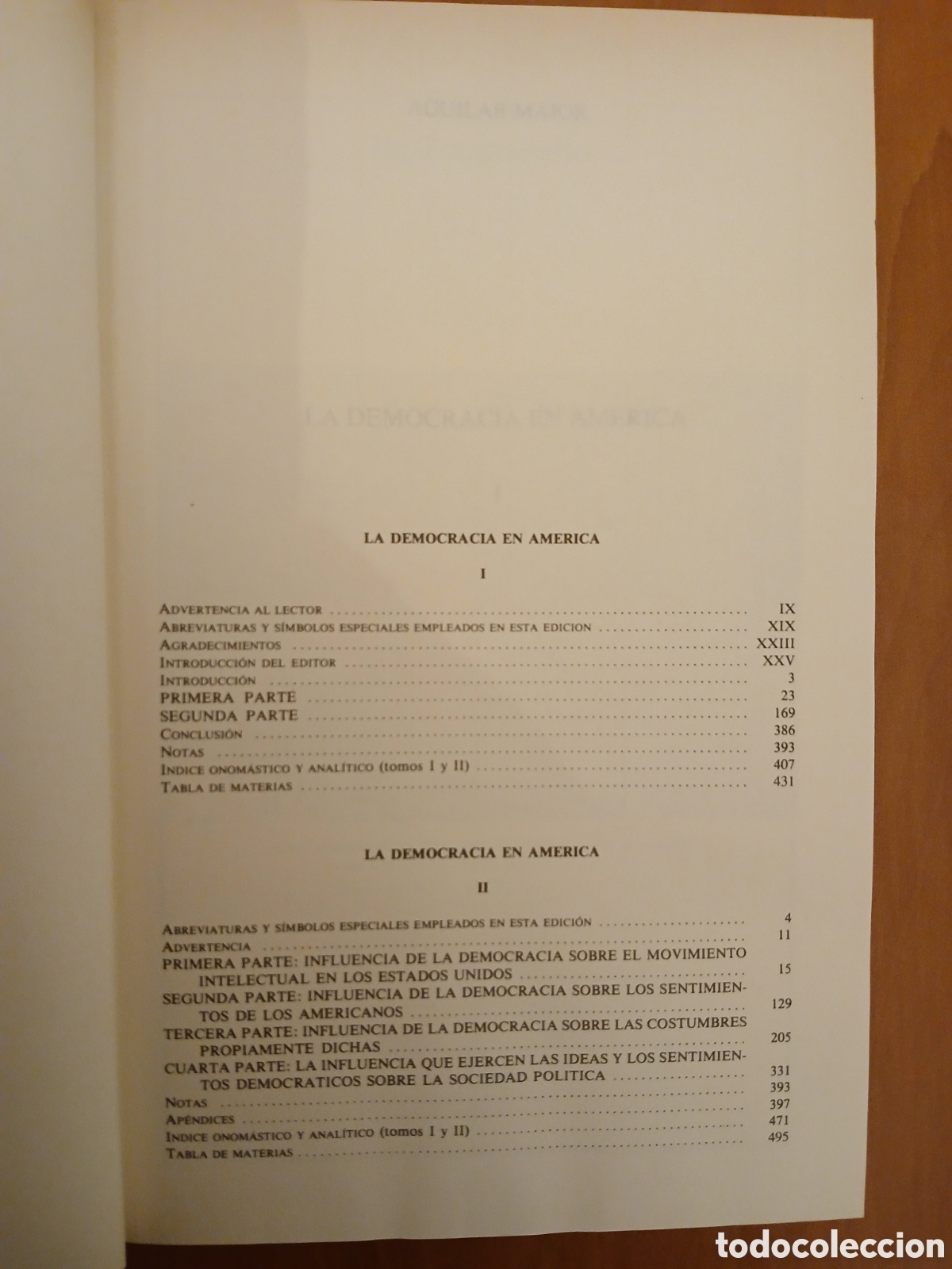 Libros de segunda mano: La Democracia en Am&eacute;rica 2 tomos ( Completa ). Alexis de Tocqueville. - Foto 4