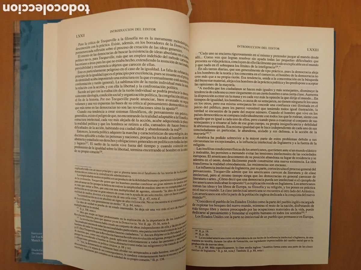 Libros de segunda mano: La Democracia en Am&eacute;rica 2 tomos ( Completa ). Alexis de Tocqueville. - Foto 5