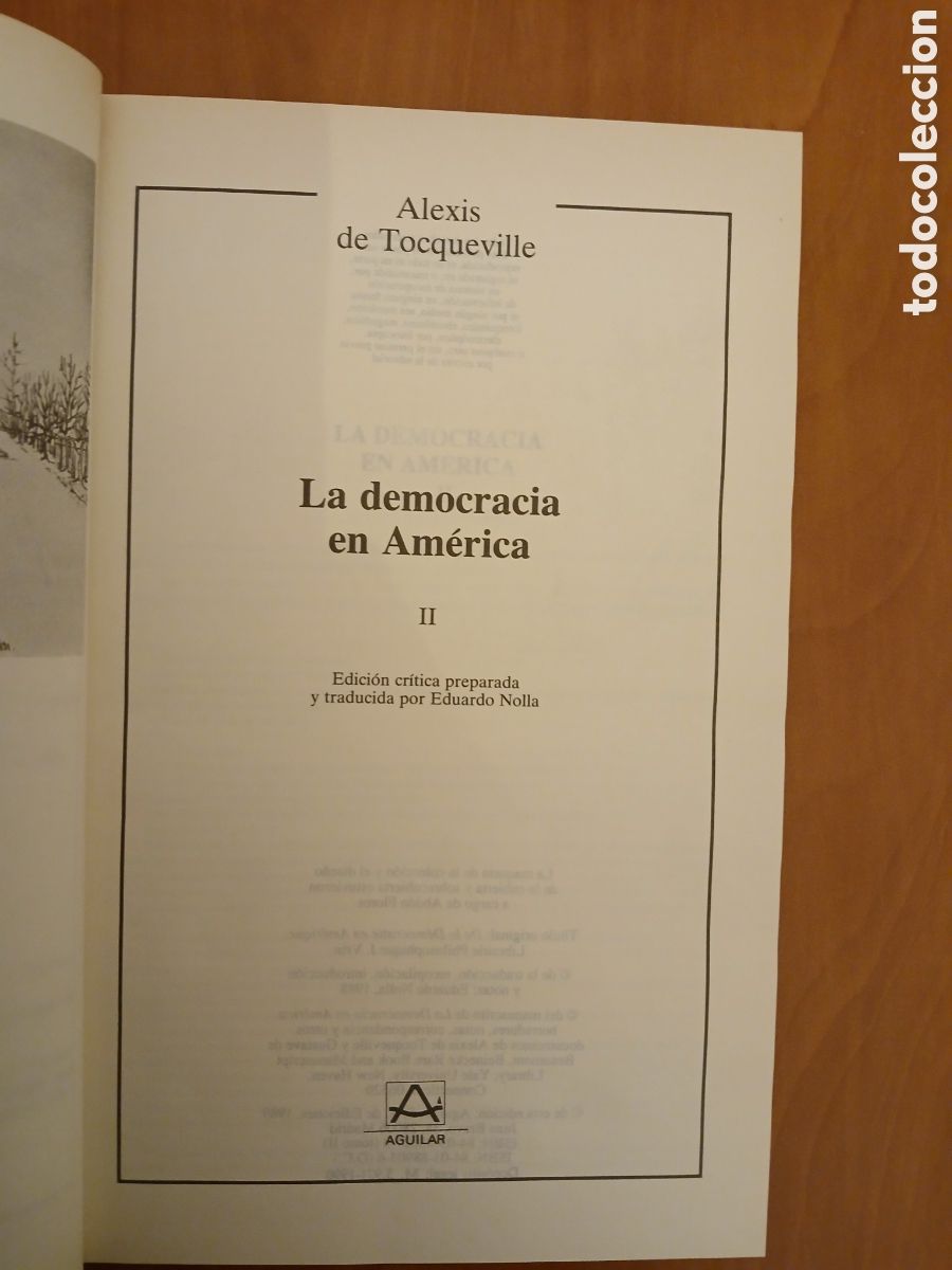 Libros de segunda mano: La Democracia en Am&eacute;rica 2 tomos ( Completa ). Alexis de Tocqueville. - Foto 9