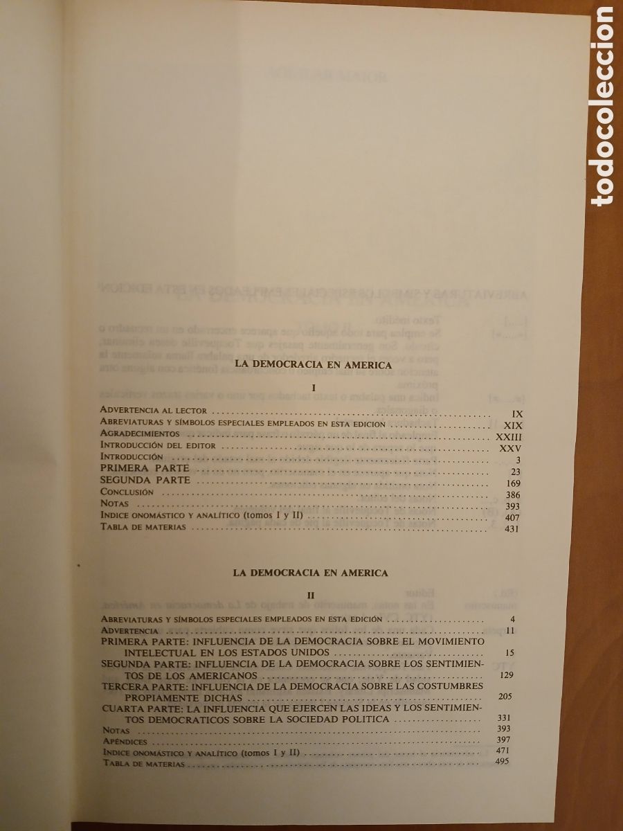 Libros de segunda mano: La Democracia en Am&eacute;rica 2 tomos ( Completa ). Alexis de Tocqueville. - Foto 10