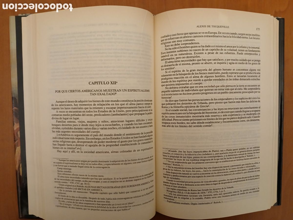 Libros de segunda mano: La Democracia en Am&eacute;rica 2 tomos ( Completa ). Alexis de Tocqueville. - Foto 12