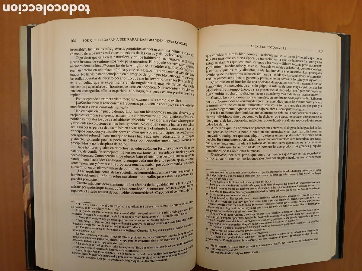 Libros de segunda mano: La Democracia en Am&eacute;rica 2 tomos ( Completa ). Alexis de Tocqueville. - Foto 14