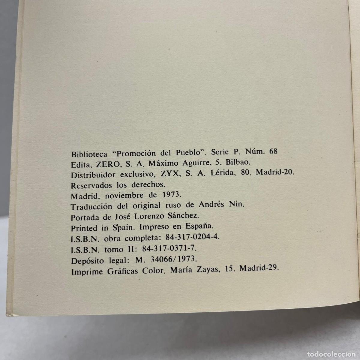 Libros de segunda mano: HISTORIA DE LA REVOLUCION RUSA - LE&Oacute;N TROTSKY - EDICIONES ZERO - 1973 / 217 - Foto 5