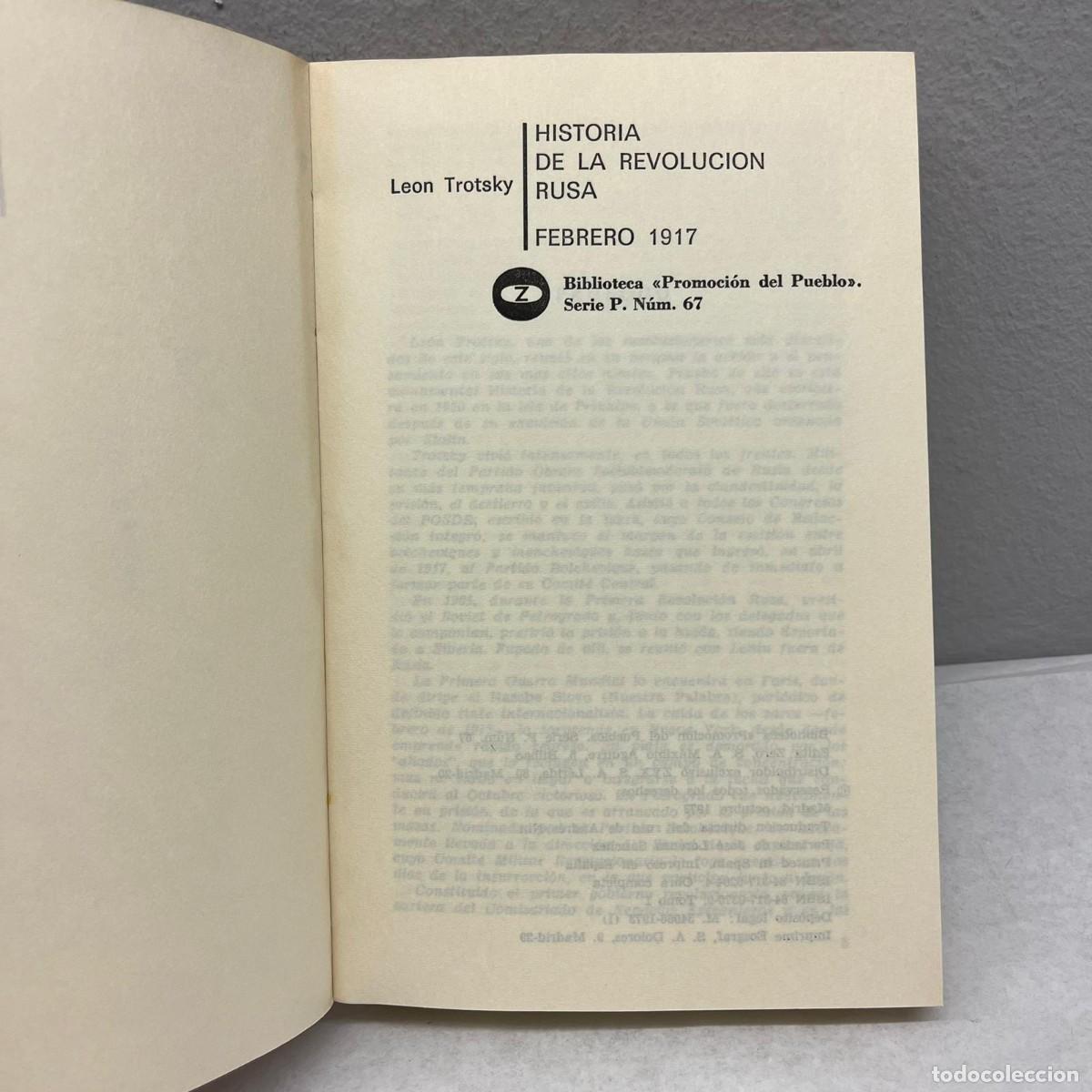 Libros de segunda mano: HISTORIA DE LA REVOLUCION RUSA - TROTSKY - EDITORIAL ZERO - 1973 / 326 - Foto 4