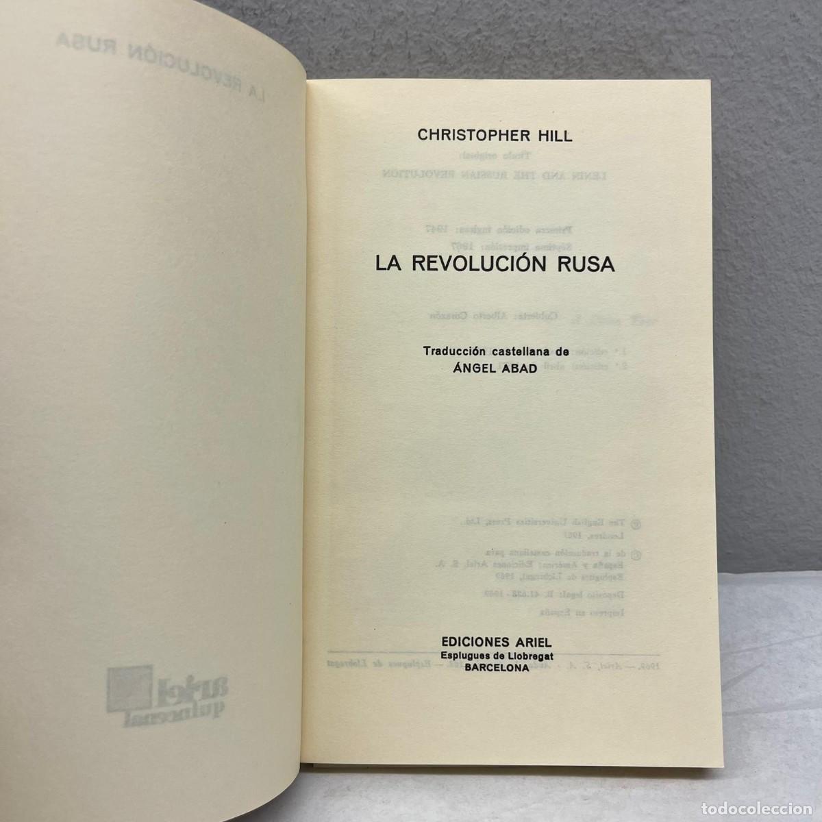 Libros de segunda mano: LA REVOLUCION RUSA - CHRISTOPHER HILL - EDICIONES ARIEL - 1969 / 329 - Foto 4