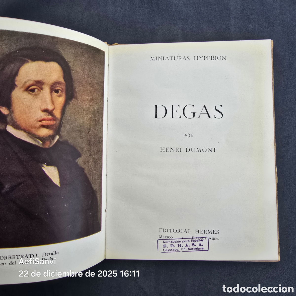 Libros de segunda mano: DEGAS (HENRI DUMONT) (MINIATURAS HYPERION, HERMES) - Foto 2
