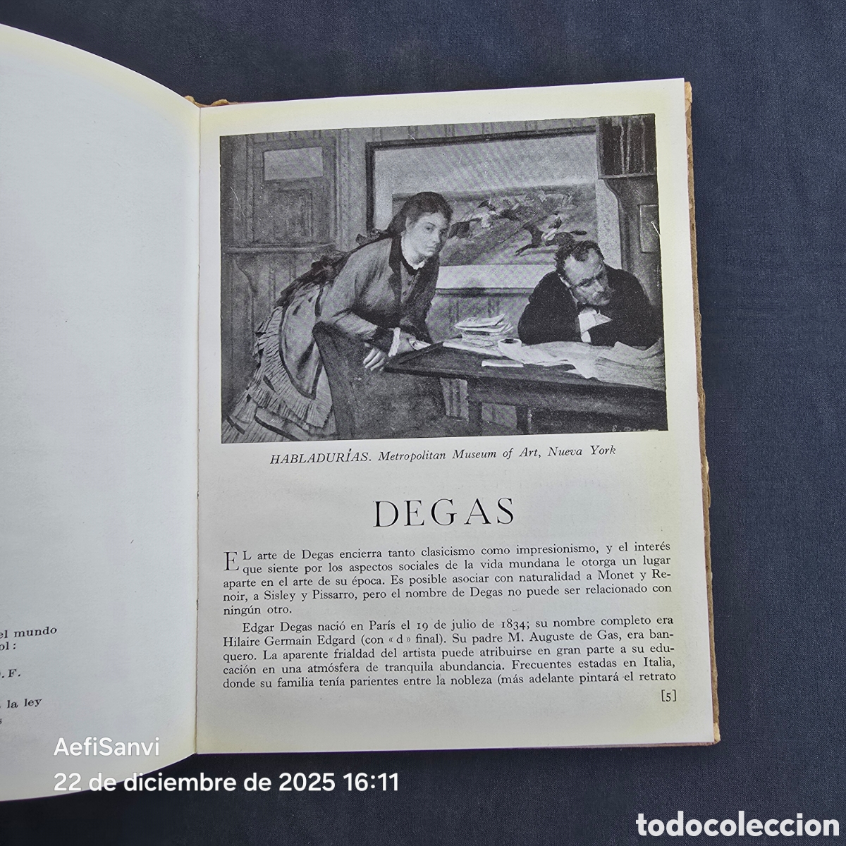 Libros de segunda mano: DEGAS (HENRI DUMONT) (MINIATURAS HYPERION, HERMES) - Foto 3