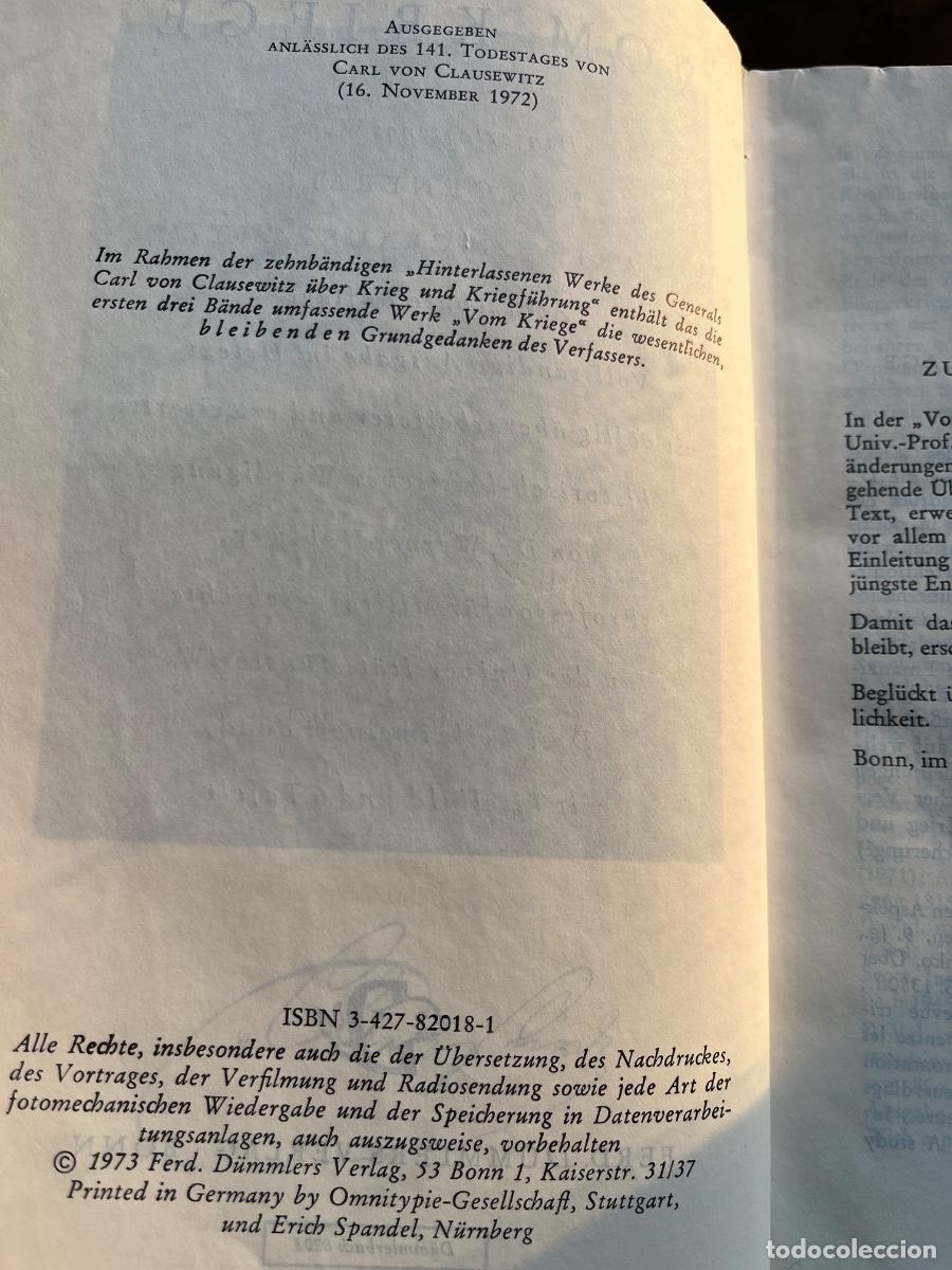 Libros de segunda mano: Carl von Clausewitz. Vom Kriege. 18e Auflage - Foto 3