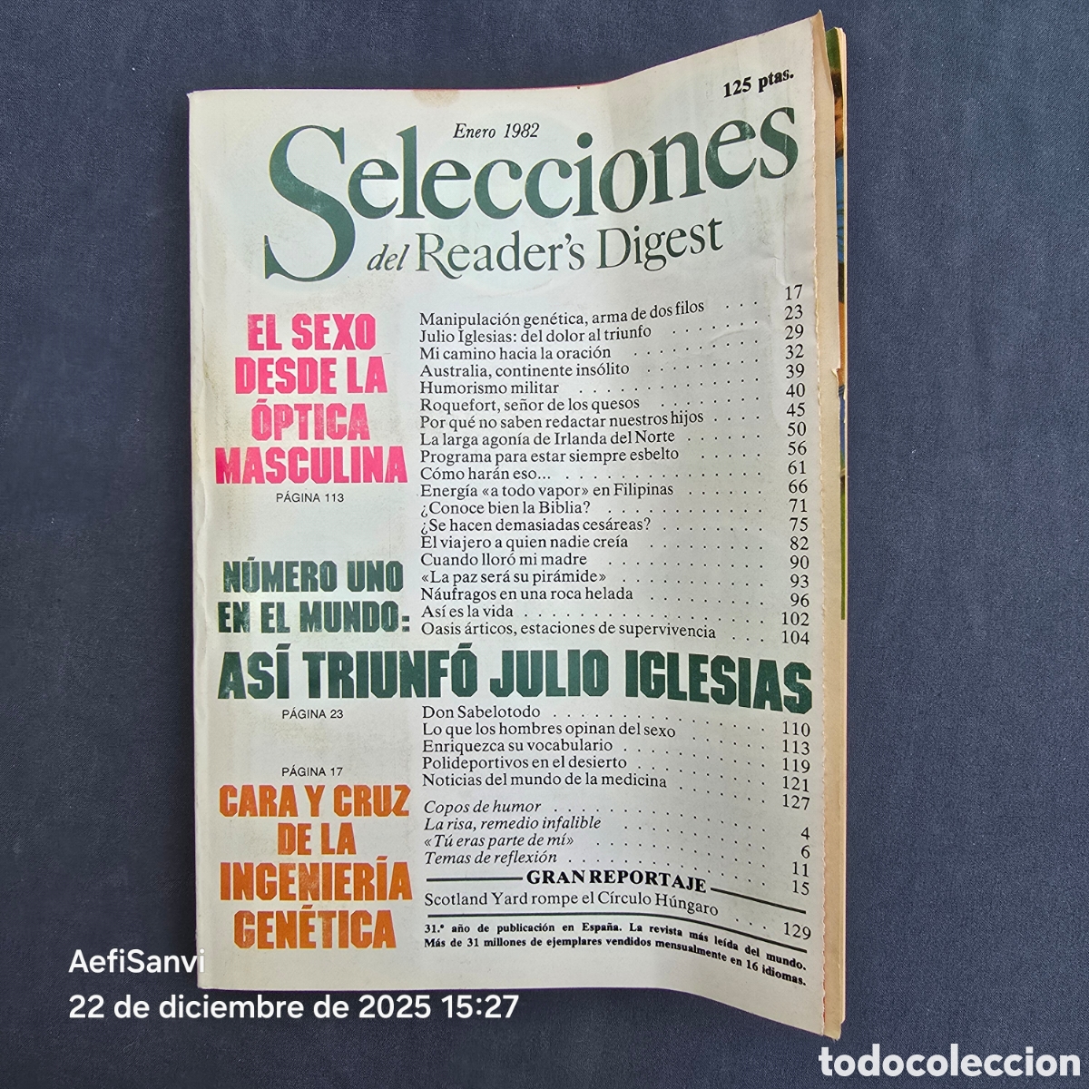 Libros de segunda mano: SELECCIONES DEL READERS DIGEST (ENERO 1982) - Foto 1