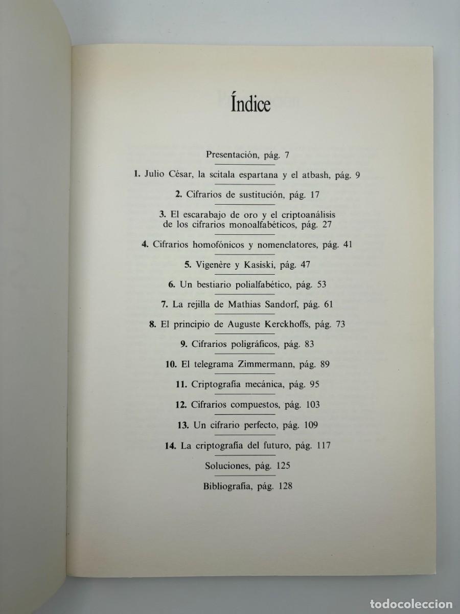 Libros de segunda mano: C&oacute;digos Secretos, Andrea Sgarro - 1&ordf; Ed. Madrid, 1990 - Foto 6