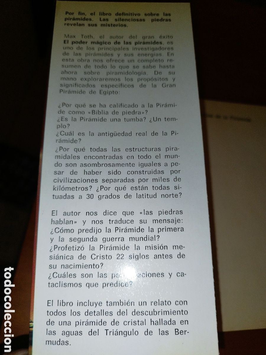 Libros de segunda mano: MAX TOTH: LAS PROFECIAS DE LA PIRAMIDE. ED. MARTINEZ ROCA, 1981 PRIMERA EDICION. - Foto 4