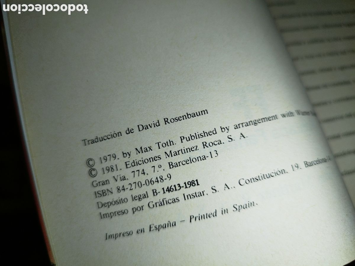 Libros de segunda mano: MAX TOTH: LAS PROFECIAS DE LA PIRAMIDE. ED. MARTINEZ ROCA, 1981 PRIMERA EDICION. - Foto 6