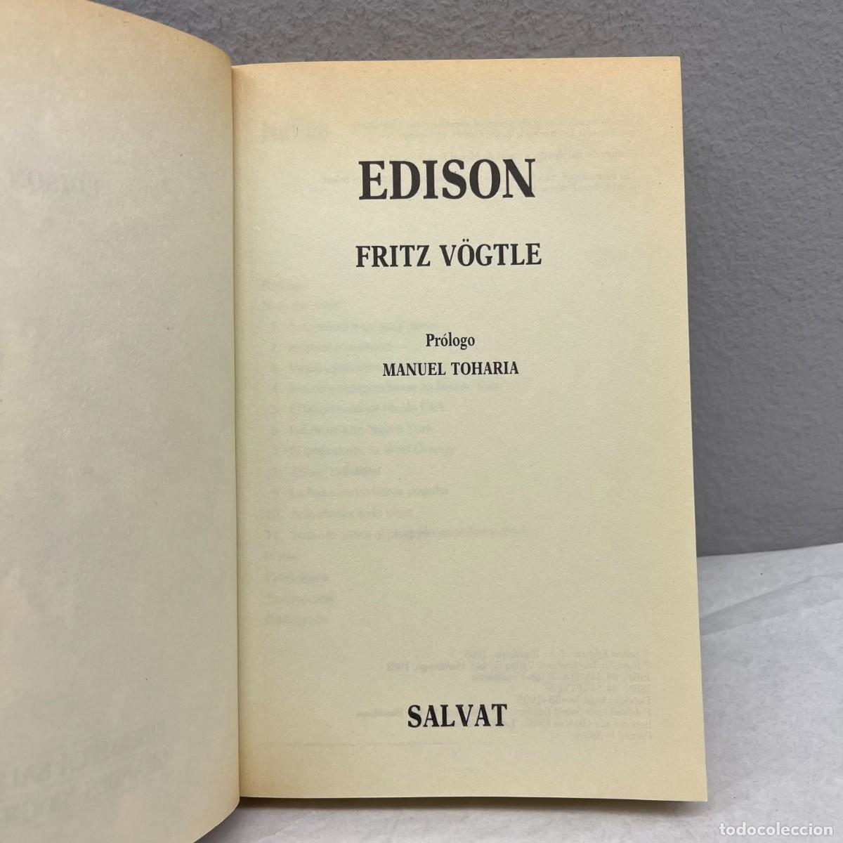 Libros de segunda mano: EDISON - FRITZ V&Ouml;GTLE - SALVAT EDITORES - 1985 / 707 - Foto 4