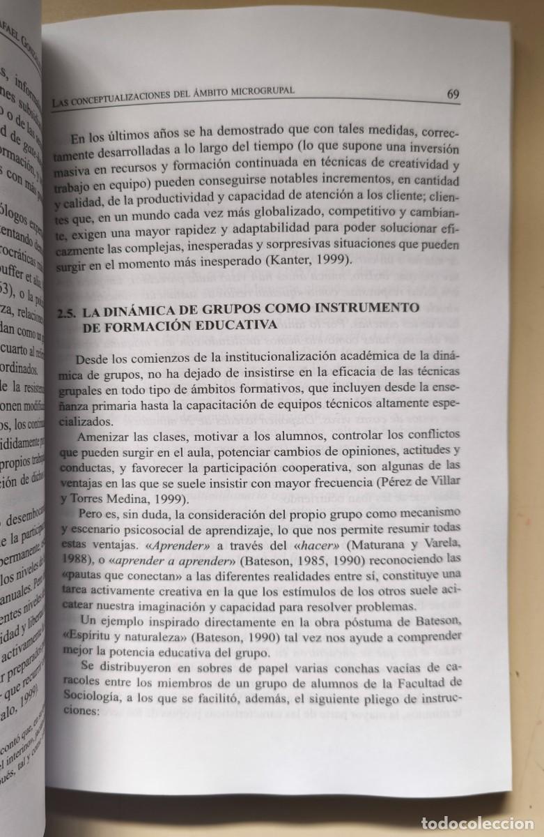 Libros de segunda mano: PSICOSOCIOLOG&Iacute;A DE LOS GRUPOS PEQUE&Ntilde;OS. - Foto 5