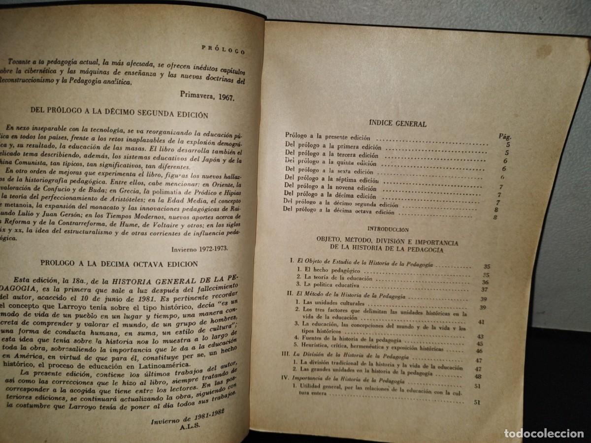 Libros de segunda mano: 205- Historia General De La Pedagog&iacute;a - Larroyo - Foto 6