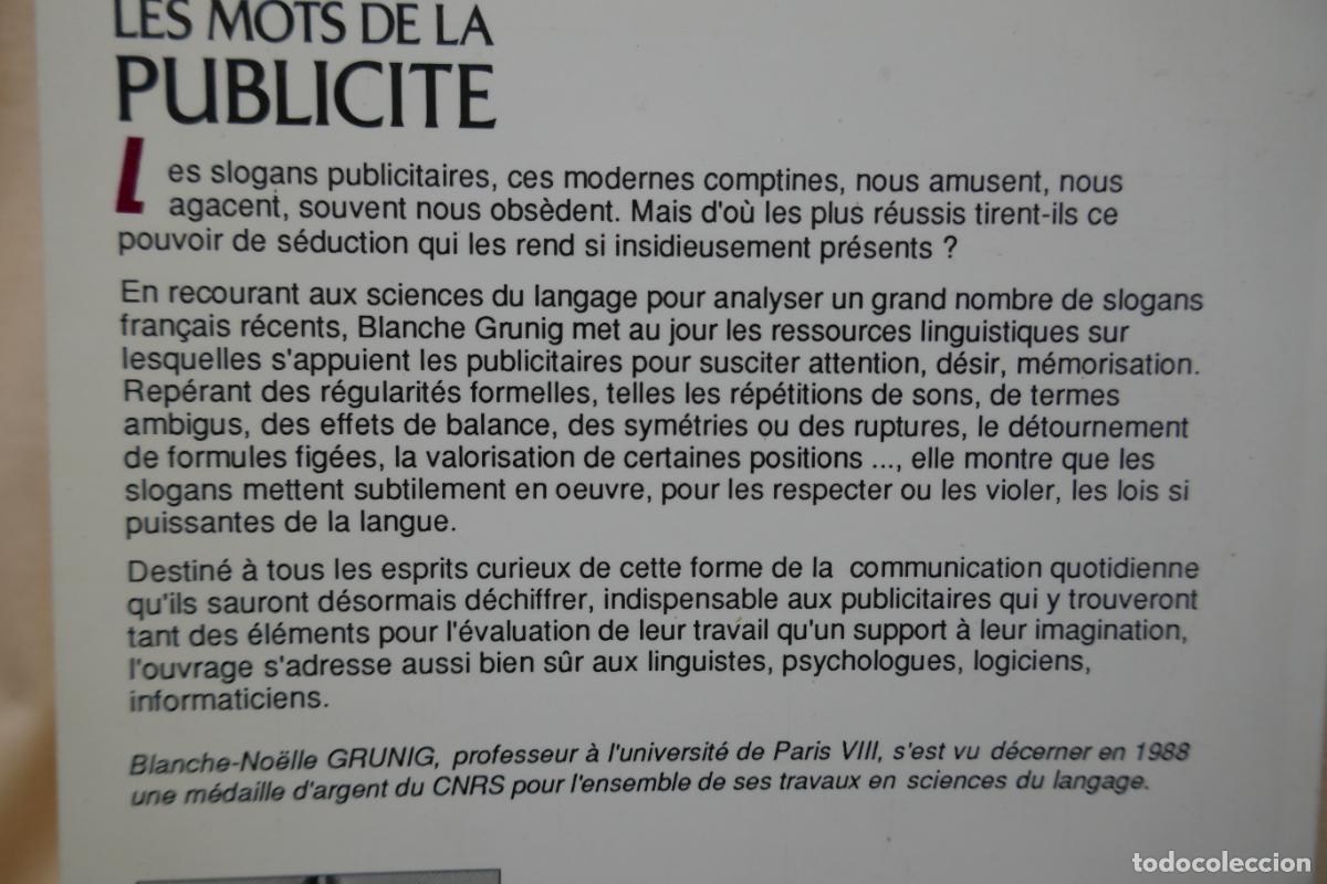 Libros de segunda mano: Les mots de la publicit&eacute; - de Blanche Grunig (en Franc&eacute;s) - Foto 20