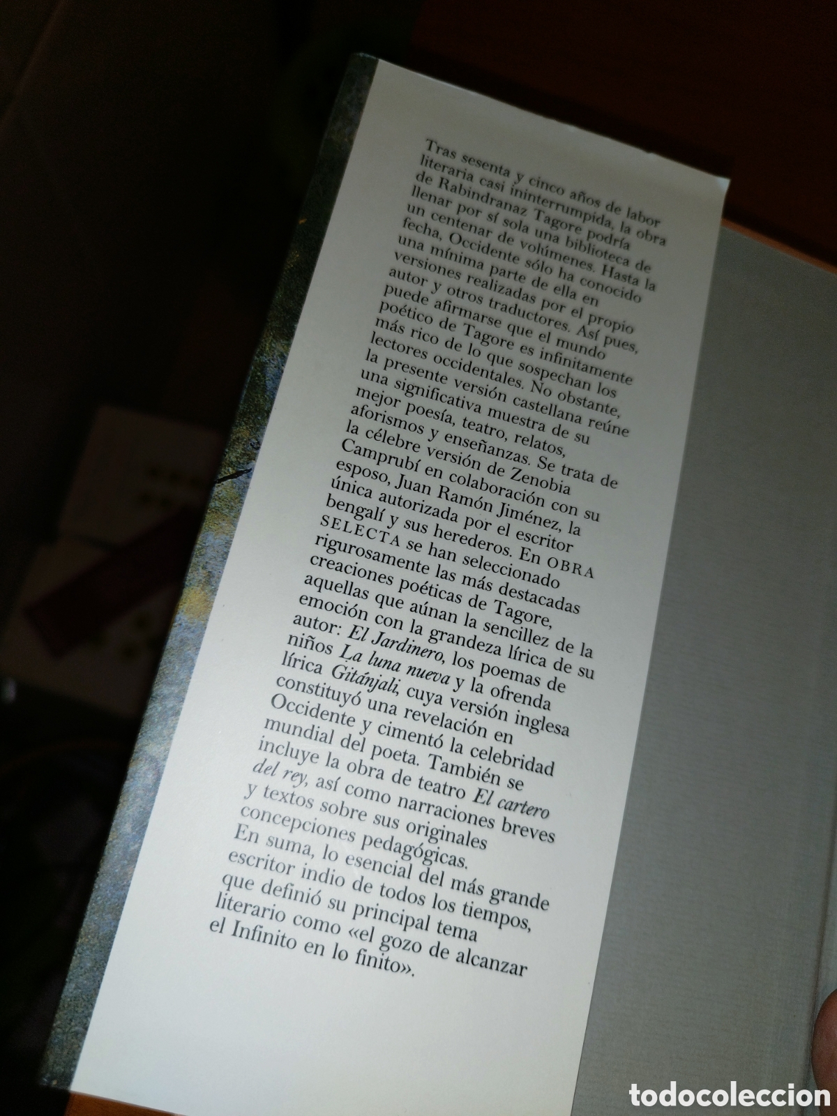 Libros de segunda mano: RABINDRANAZ TAGORE OBRA SELECTA. ED. CIRCULO DE LECTORES, 1991. - Foto 3