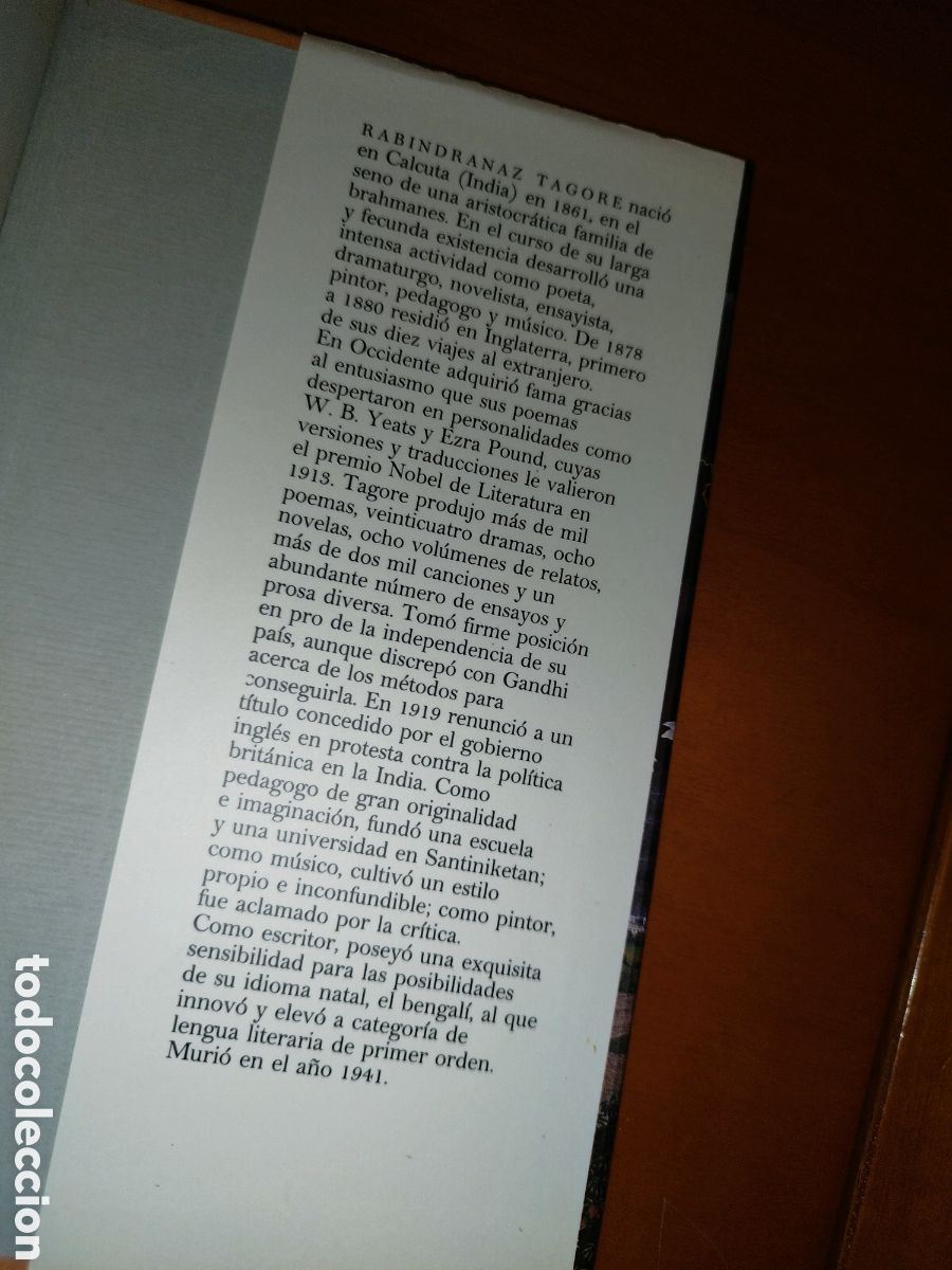 Libros de segunda mano: RABINDRANAZ TAGORE OBRA SELECTA. ED. CIRCULO DE LECTORES, 1991. - Foto 4