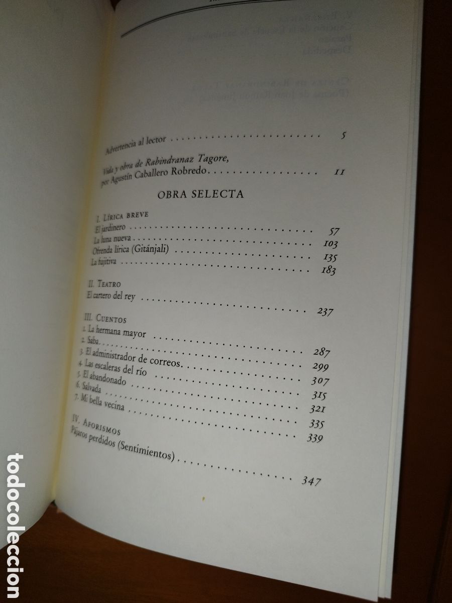 Libros de segunda mano: RABINDRANAZ TAGORE OBRA SELECTA. ED. CIRCULO DE LECTORES, 1991. - Foto 5