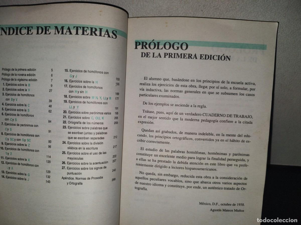 Libros de segunda mano: 206- Ejercicios Ortogr&aacute;ficos - Agust&iacute;n Mateos Mu&ntilde;oz - Editorial Esfinge S.A. De C.V. - Foto 5