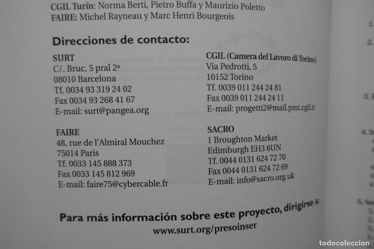 Libros de segunda mano: DE LA PRISION A LA INSERCION - ....... - Foto 8