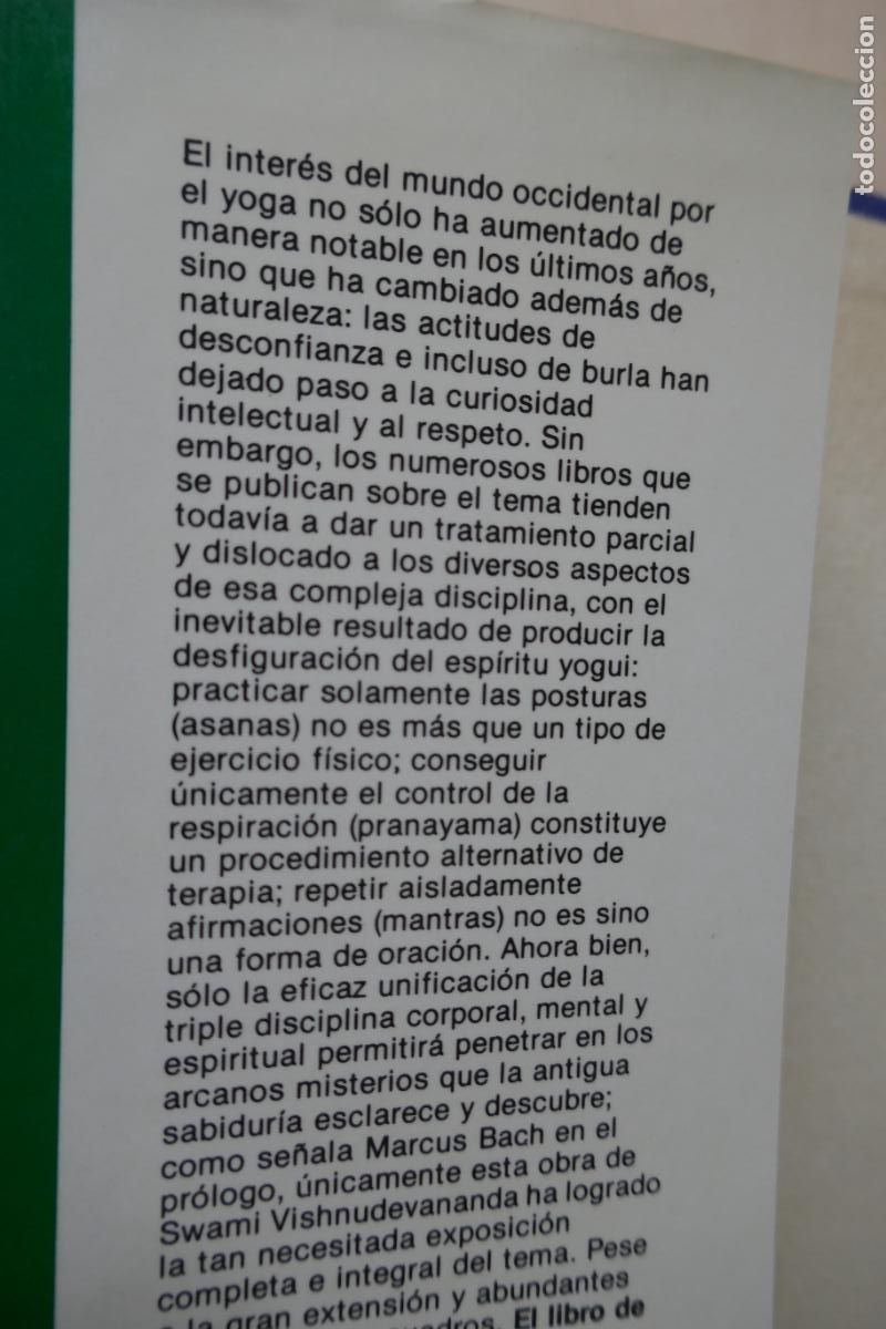 Libros de segunda mano: El Libro de Yoga - Swami Vishnu Devananda - Foto 4