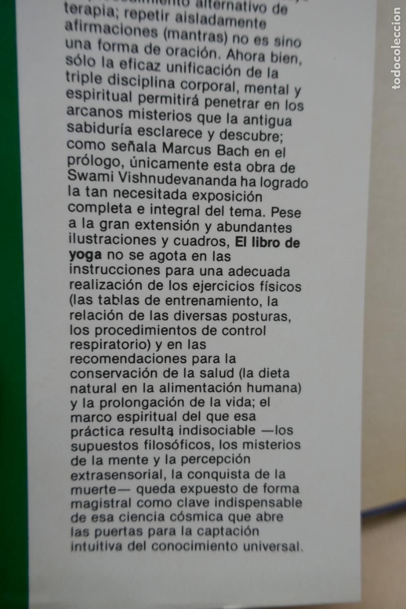 Libros de segunda mano: El Libro de Yoga - Swami Vishnu Devananda - Foto 5