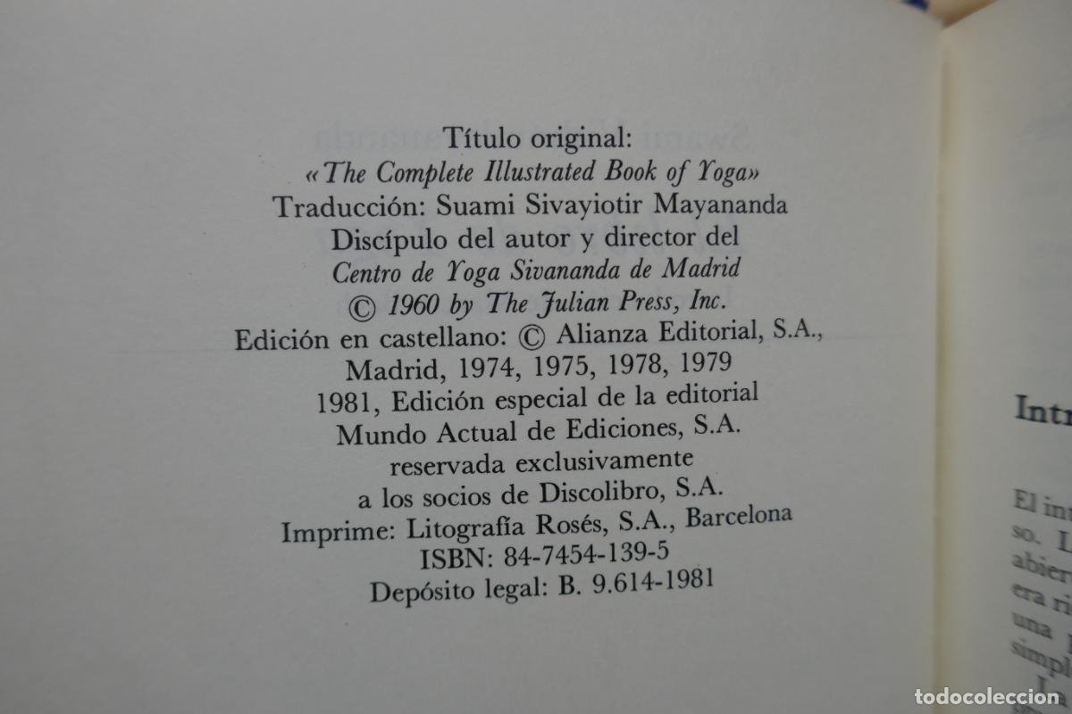 Libros de segunda mano: El Libro de Yoga - Swami Vishnu Devananda - Foto 8