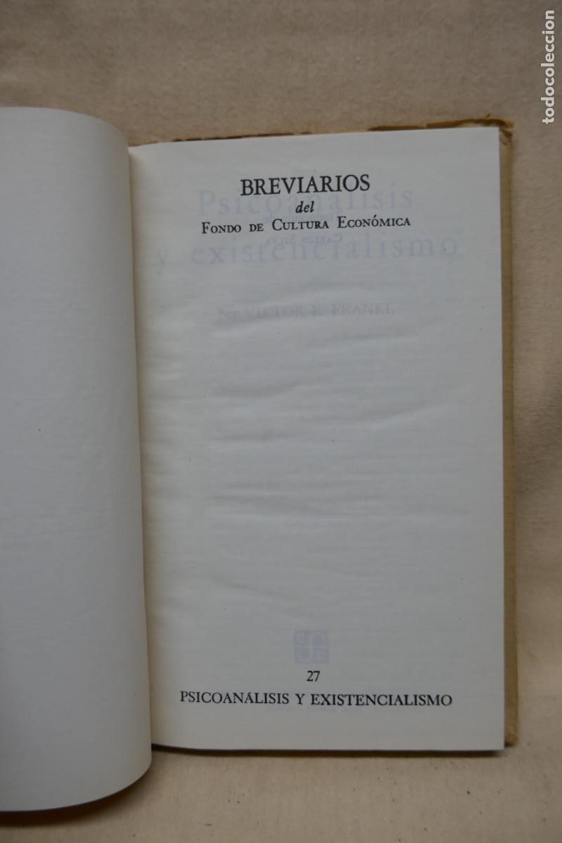 Libros de segunda mano: Psicoan&aacute;lisis y existencialismo - V. E. Frankl - Foto 9