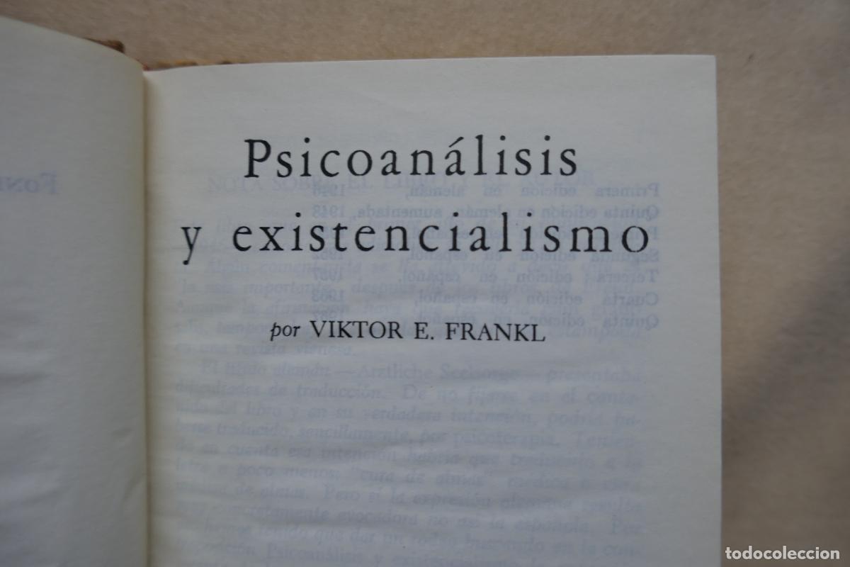 Libros de segunda mano: Psicoan&aacute;lisis y existencialismo - V. E. Frankl - Foto 10