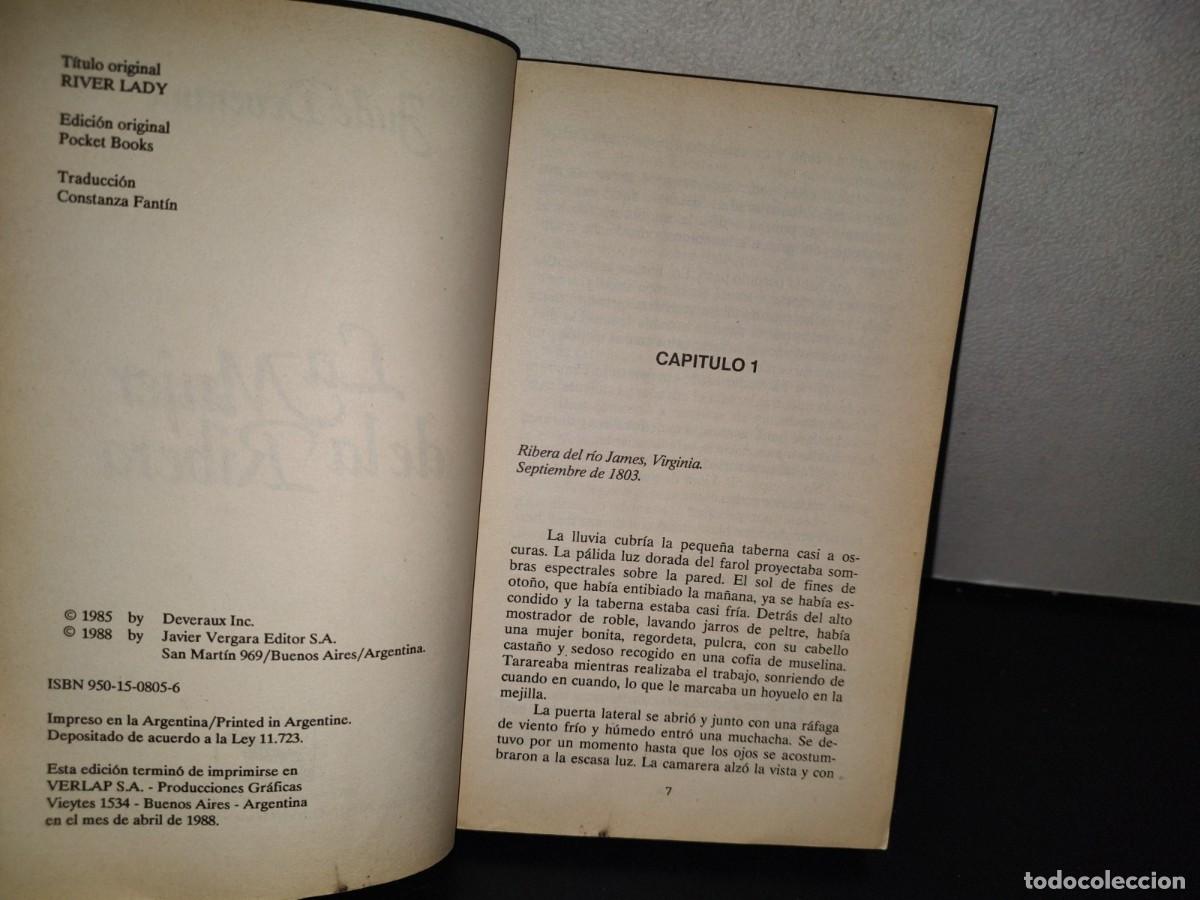 Libros de segunda mano: 207- La Mujer De La Ribera - Jude Deveraux - Javier Vergara Editor - 1988 - Foto 6
