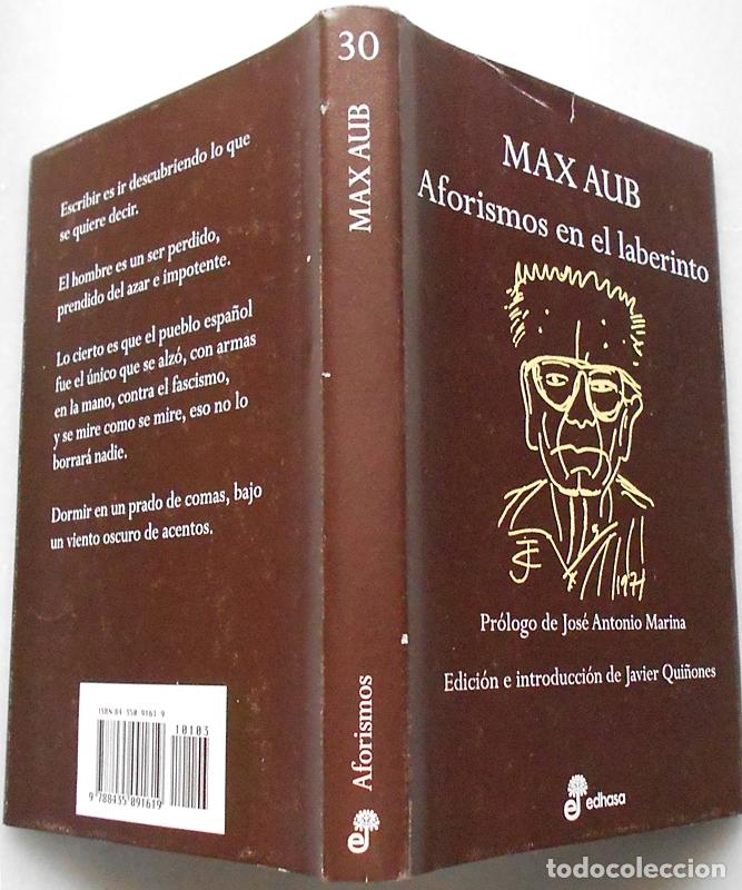 Libros de segunda mano: Aforismos en el laberinto - Max Aub - Edhasa (2003) TAPA DURA - Foto 2