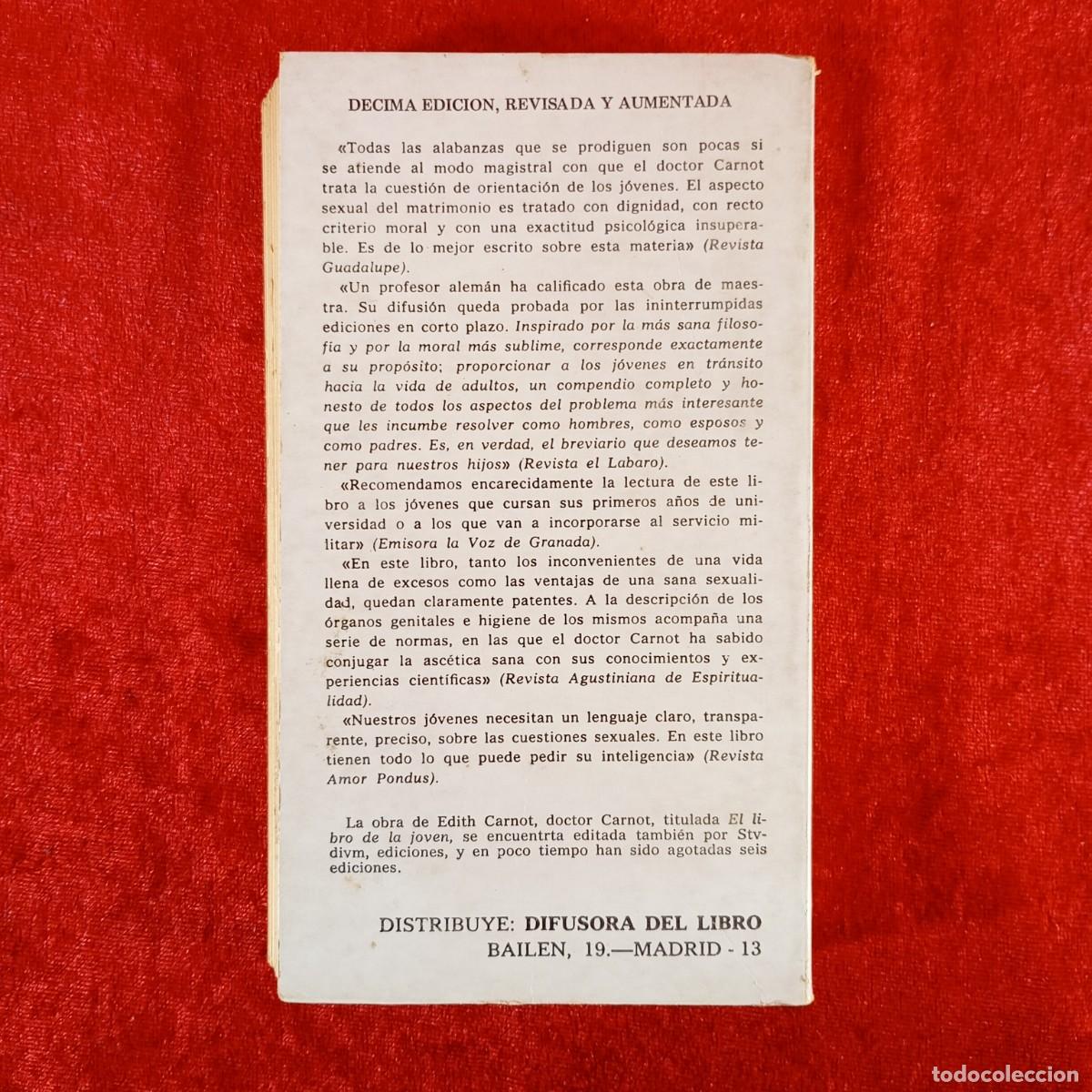 Libros de segunda mano: EL LIBRO DEL JOVEN - DOCTOR CARNOT - STVDIVM EDICIONES - 1970 / 781 - Foto 2