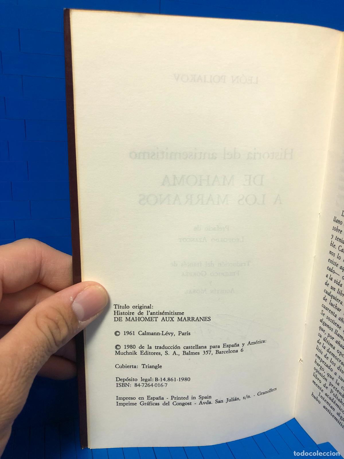 Libros de segunda mano: DE MAHOMA A LOS MARRANOS &ndash; ED. MUCHNIK &ndash; LEON POLIAKOV &ndash; 1980 - Foto 2