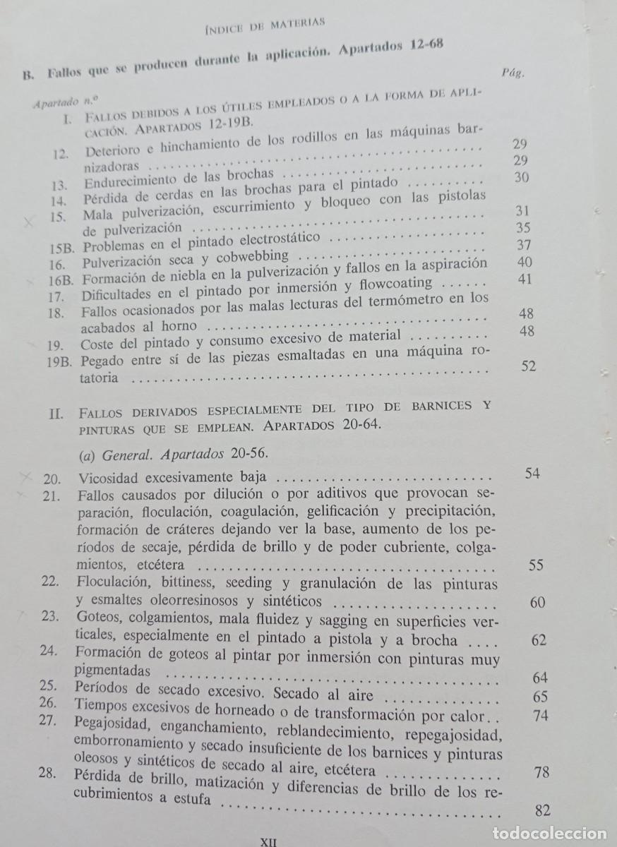 Libros de segunda mano: DEFECTOS DE LAS CAPAS DE PINTURA, CAUSAS Y REMEDIOS - Foto 7