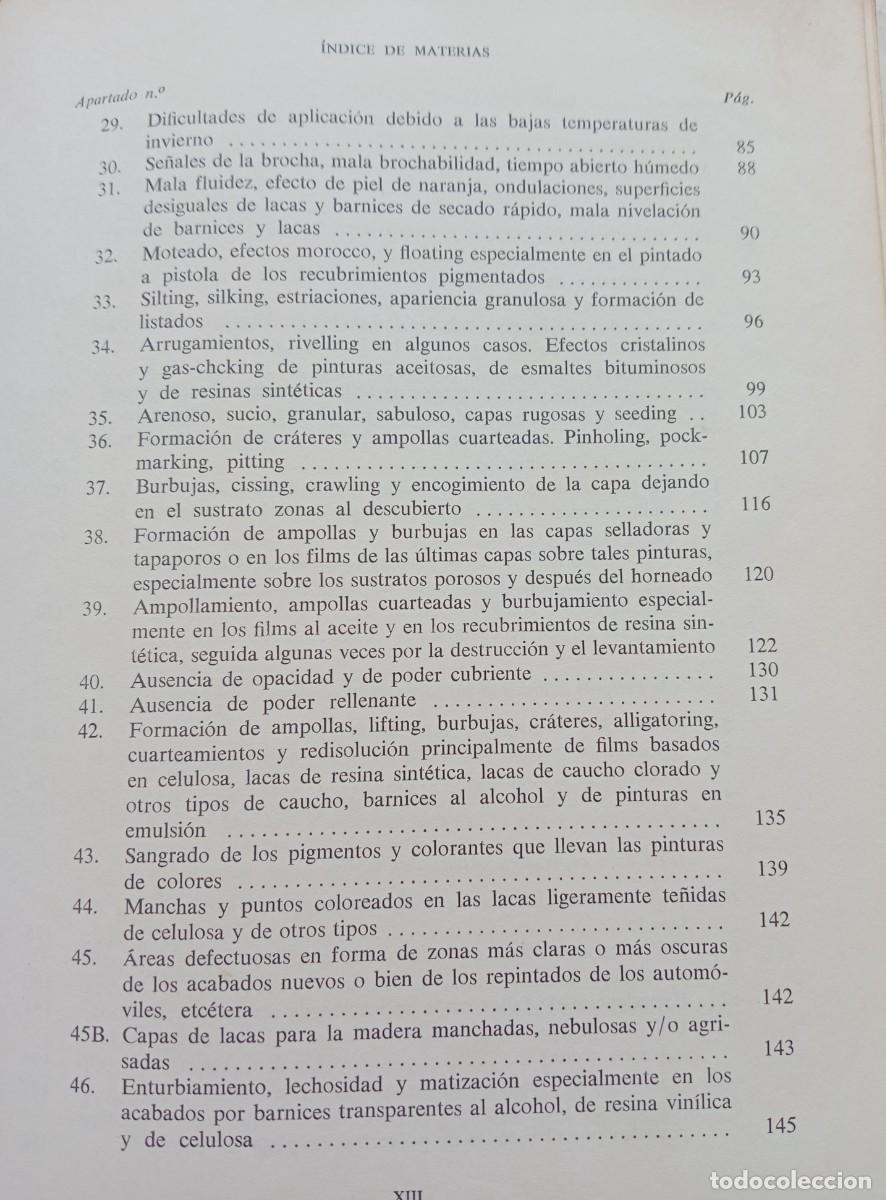 Libros de segunda mano: DEFECTOS DE LAS CAPAS DE PINTURA, CAUSAS Y REMEDIOS - Foto 8