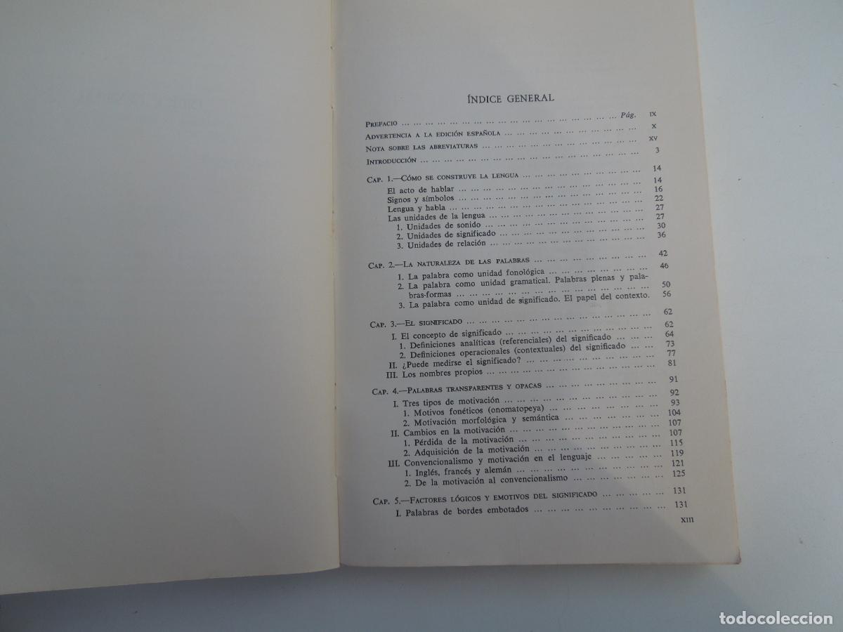 Libros de segunda mano: SEM&Aacute;NTICA - STEPHEN ULLMANN - Ed. Aguilar 1972 Madrid - Foto 3