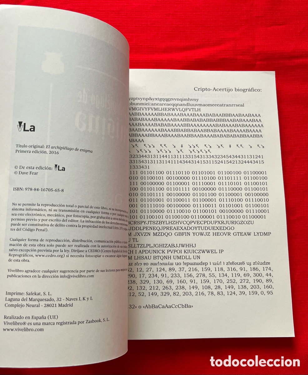 Libros de segunda mano: Libro Archipi&eacute;lago de Enigma - Dave Fear - Foto 5