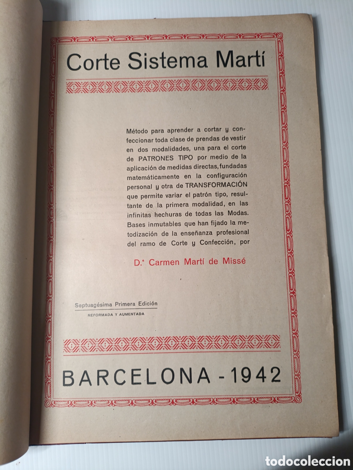Libros de segunda mano: Libro CORTE SISTEMA MARTI .Modisteria A&ntilde;o 1942 - Foto 2
