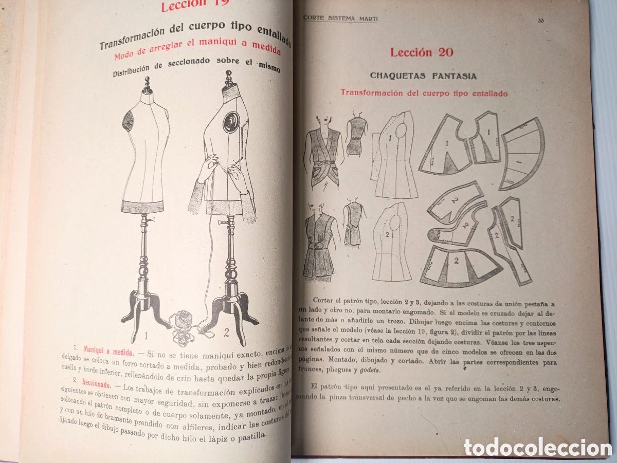 Libros de segunda mano: Libro CORTE SISTEMA MARTI .Modisteria A&ntilde;o 1942 - Foto 5