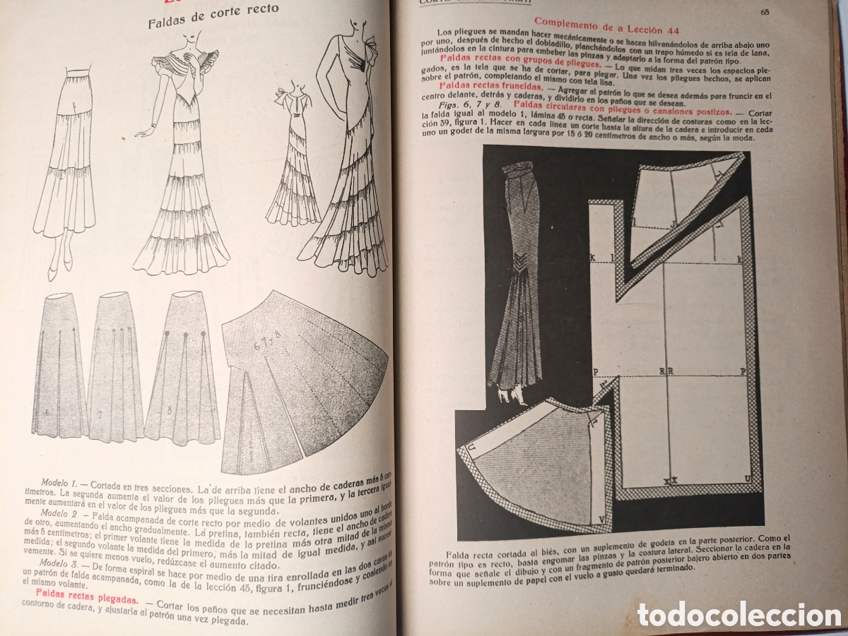 Libros de segunda mano: Libro CORTE SISTEMA MARTI .Modisteria A&ntilde;o 1942 - Foto 6