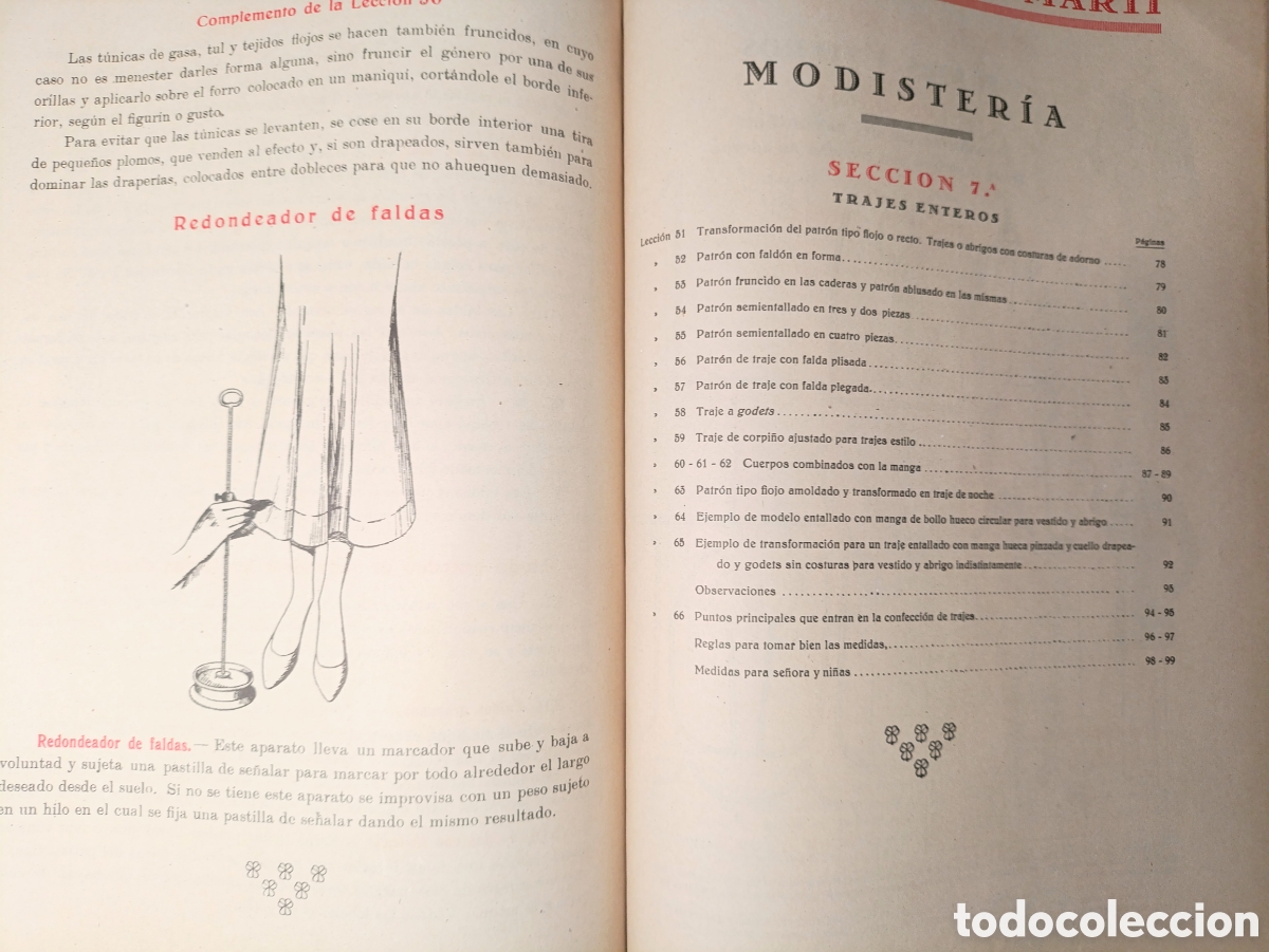 Libros de segunda mano: Libro CORTE SISTEMA MARTI .Modisteria A&ntilde;o 1942 - Foto 7