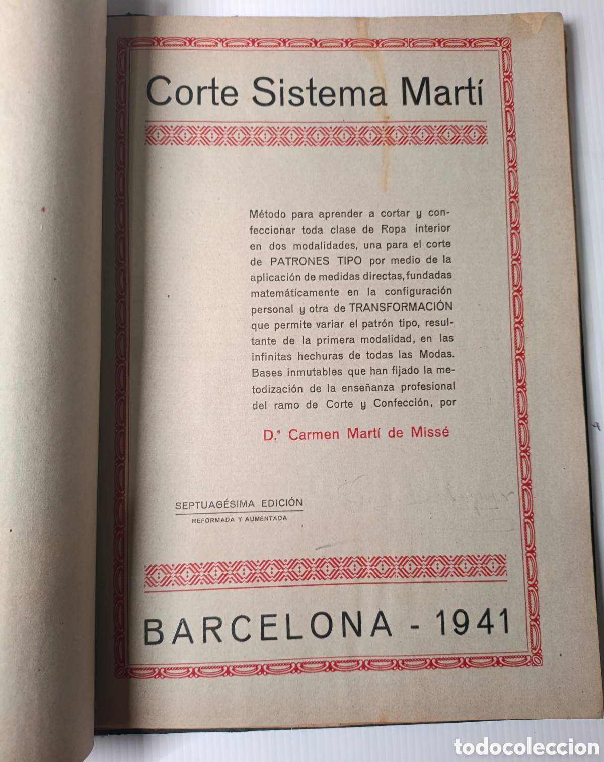 Libros de segunda mano: Libro CORTE SISTEMA MARTI . Lencer&iacute;a a&ntilde;o 1941 - Foto 2