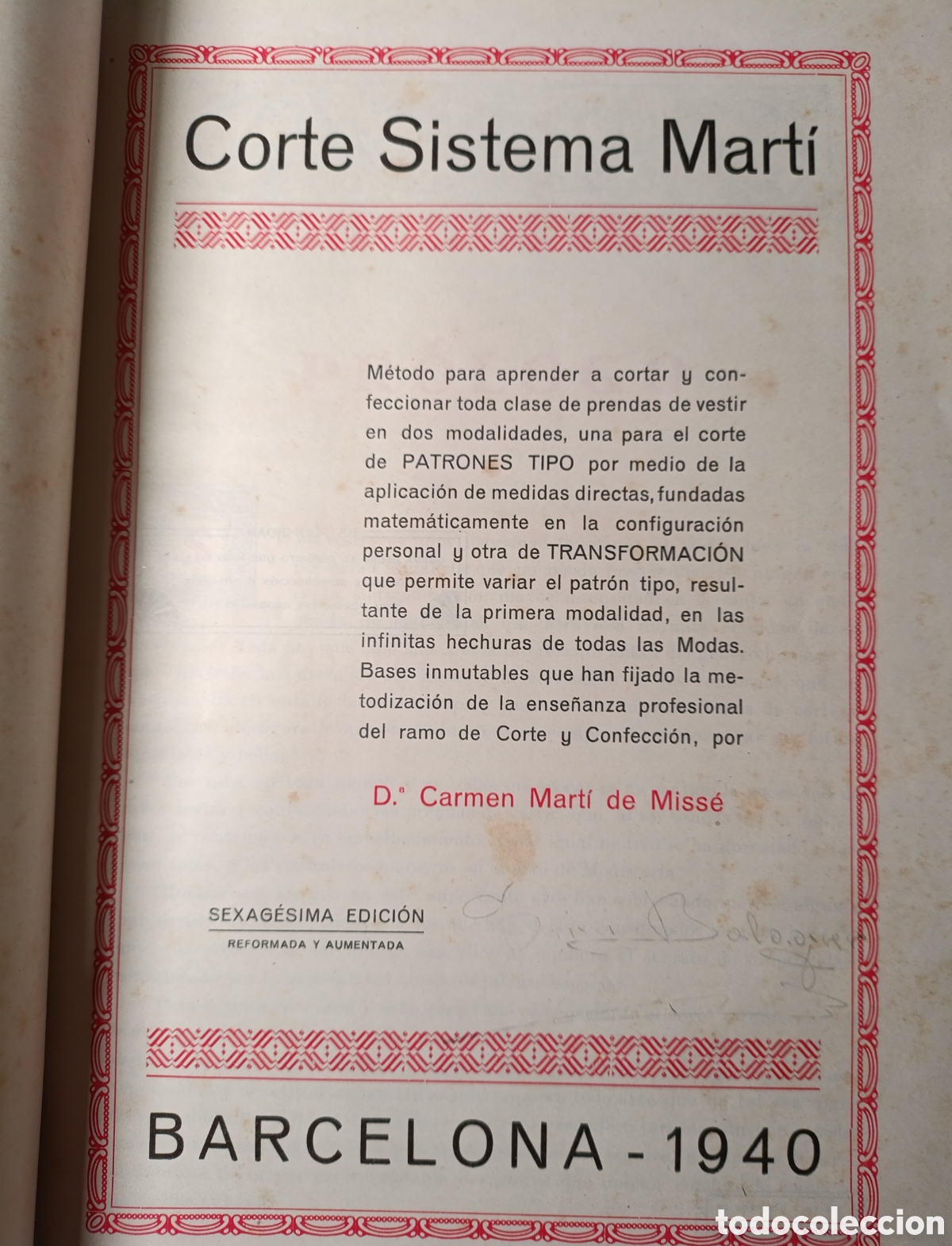 Libros de segunda mano: Libro CORTE SISTEMA MARTI . Sastreria 1940 - Foto 2
