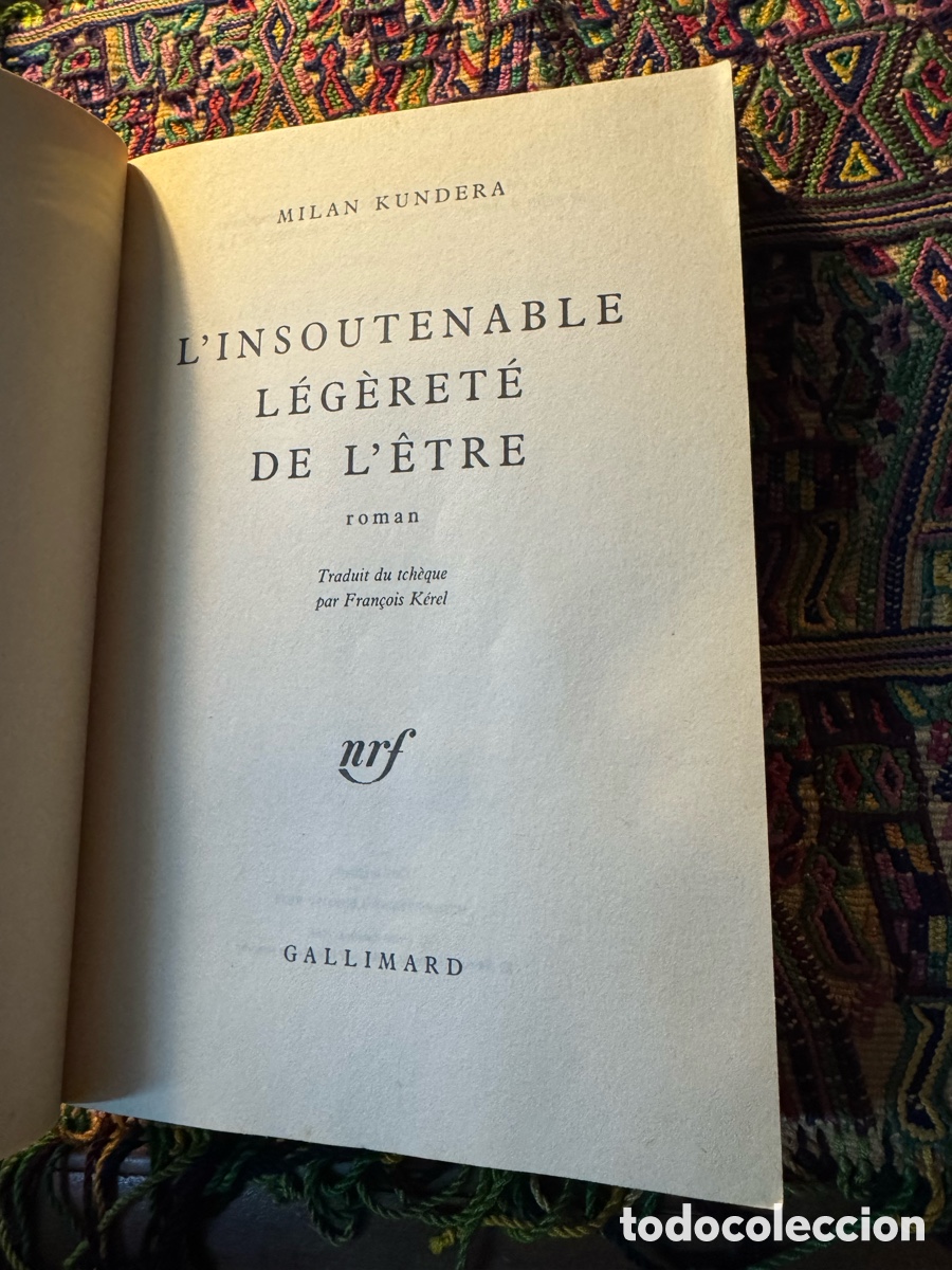 Libros de segunda mano: Milan Kundera Linsoutenable legeret&eacute; de l&ecirc;tre - Foto 6