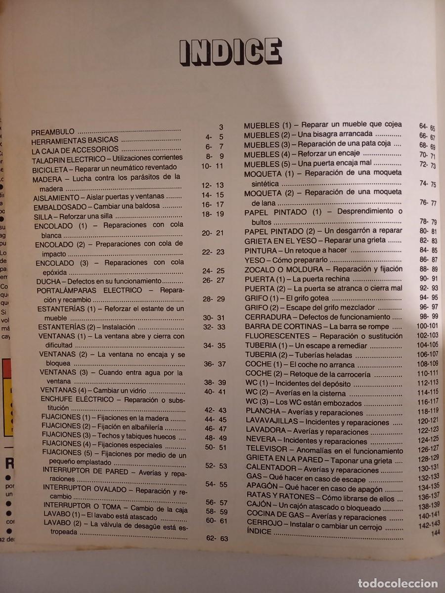 Libros de segunda mano: S.O.S. GU&Iacute;A PR&Aacute;CTICA DE LAS REPARACIONES. 1979 - Foto 3